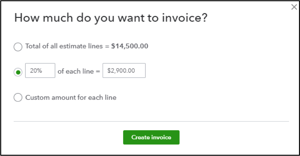 quickbooks 2017 mac add remaining balance for job on invoice